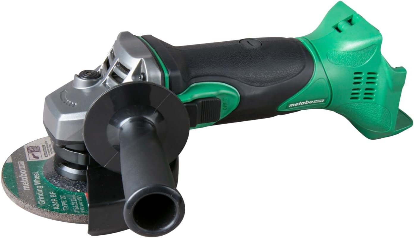 18V MultiVolt 4-1/2 Inch Slide Switch Power Angle Grinder Kit, High Torque Motor Power Tool with Battery Charge Indicator, Soft Grip Handle, Safety Features, G18DSL2Q4