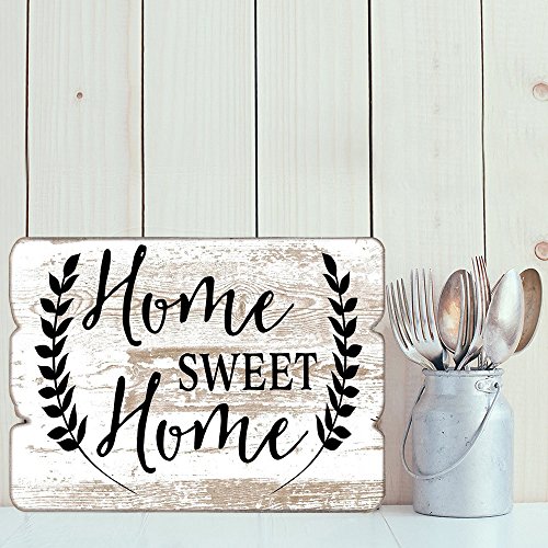 Home Sweet Home Wooden Wall Sign,Shabby Chic Farmhouse Wall Decor,Decorative Hanging Sign for Home Decor
