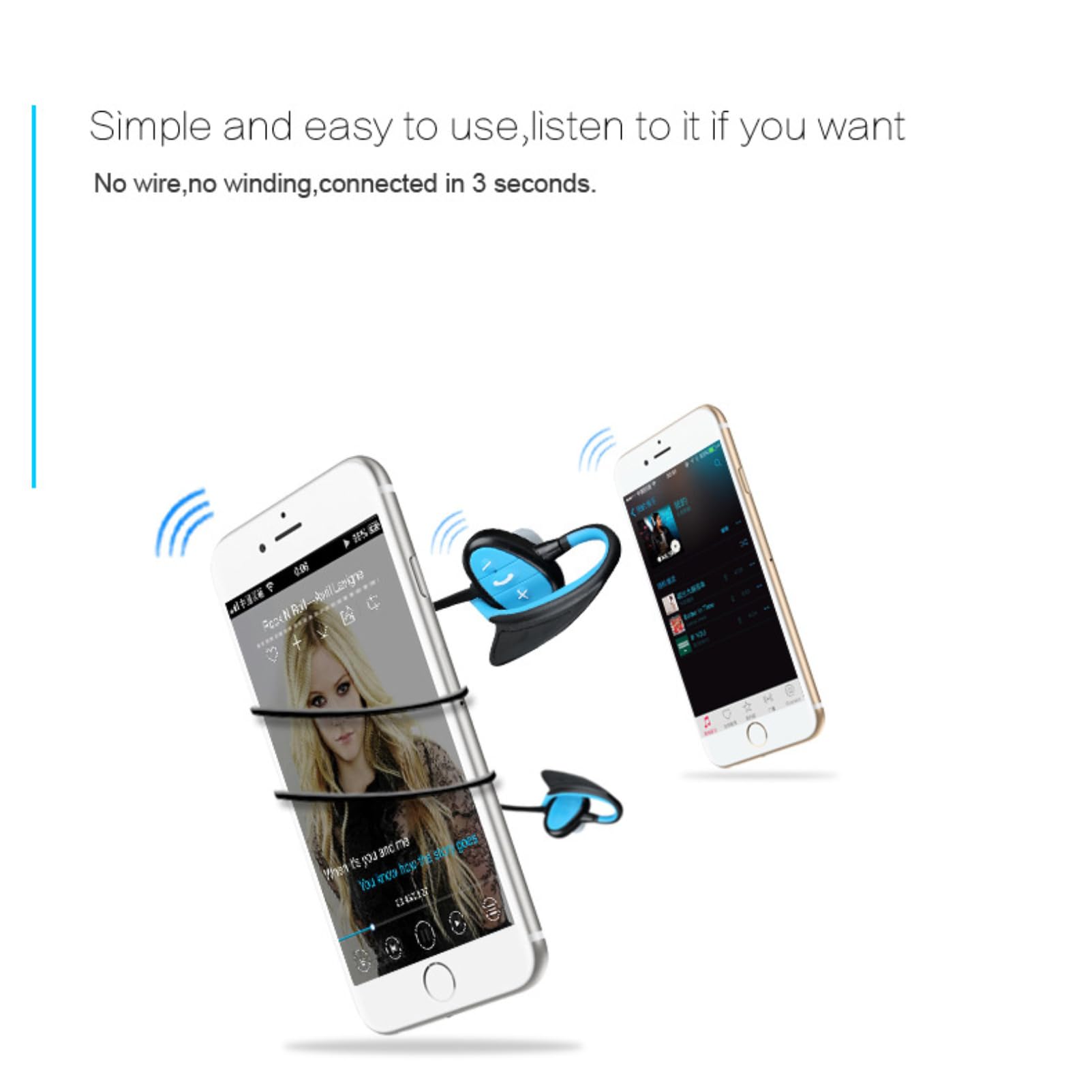 Sxhlseller Écouteurs de Natation Étanches IPX8, Écouteurs Bluetooth Sport avec Réduction du Bruit et Invite Vocale Intelligente pour la Natation, la Course