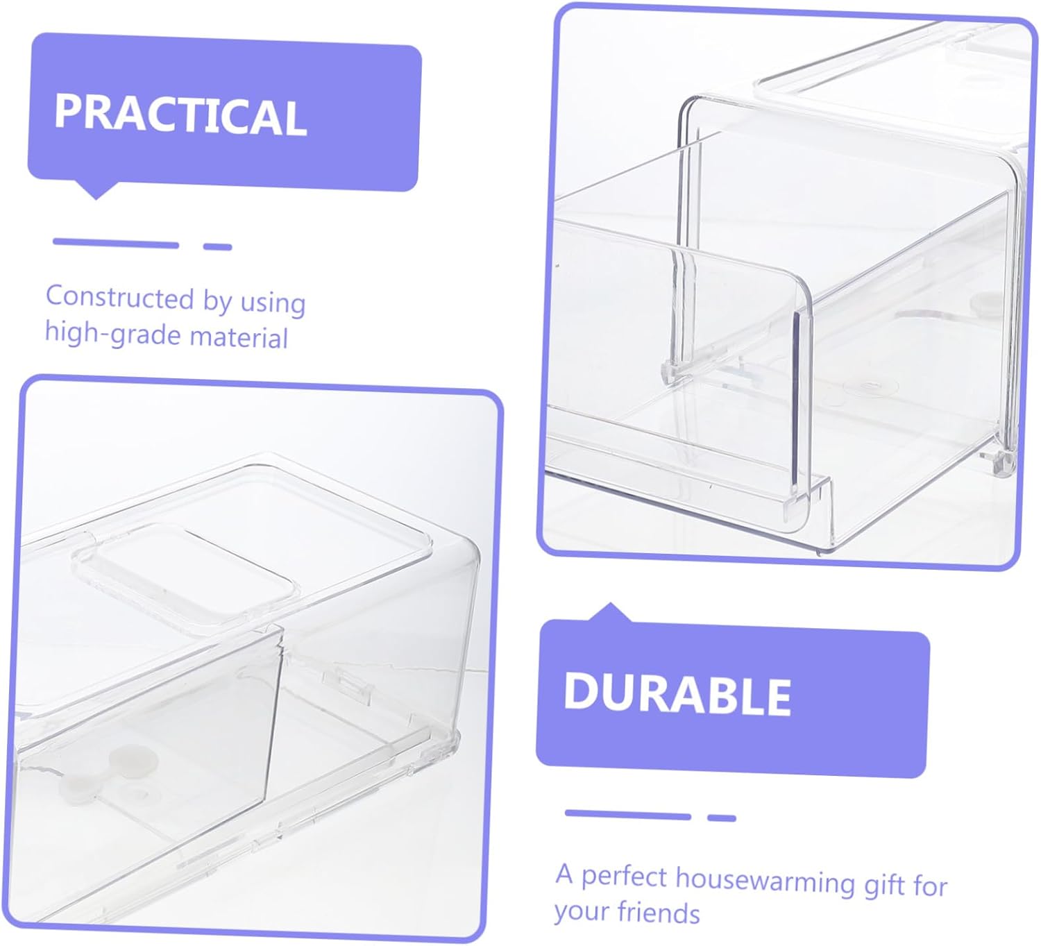 Egg Storage Drawer Refrigerator Vegetable Bin Crisper Bins for Fridge Fridge Organizers and Storage Food Container