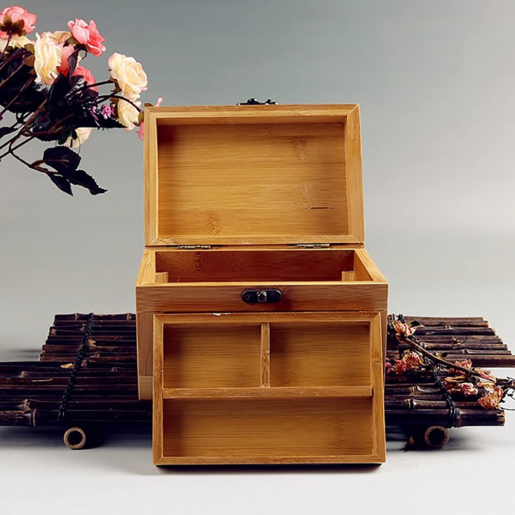 Amazon.de: Schmuckkasten, Bamboo Craft Princess koreanische Bambus-Schmuckschatulle  aus Holz, Schmuck-Aufbewahrungsbox, Sammelbox, Geschenkbox, mittelgro