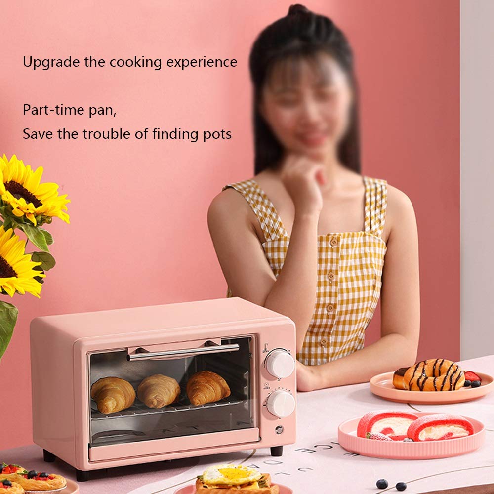Horno Horno eléctrico 10L Hogar Multifuncional Mini Horno Electrodomésticos de Cocina Sartén Pan Snack Maker Pequeño Horno para Hornear hornos halógenos