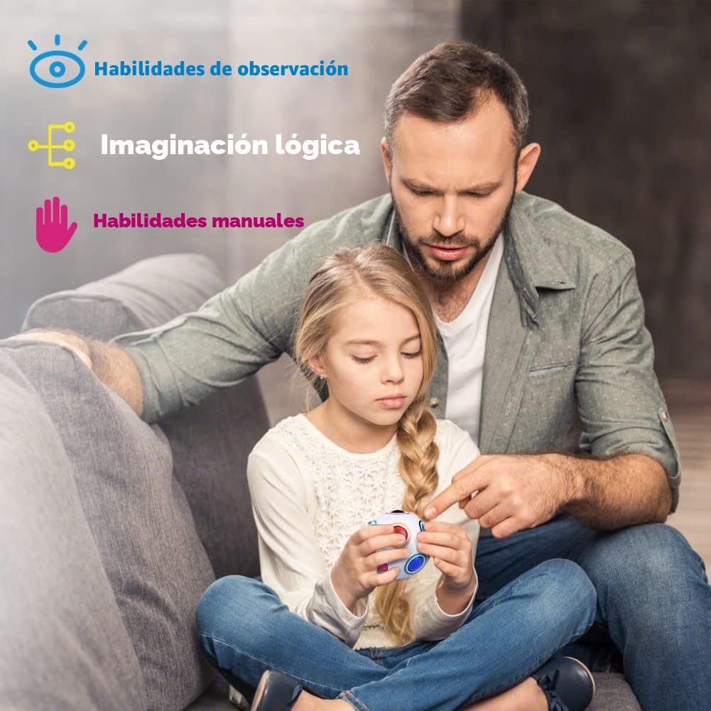 2 Pack Magic Rainbow Ball, Bola Magica 3D Puzzle Ball para Niños y Adultos,Juego de Habilidad,Regalos para niños(Blanco + Blanco)