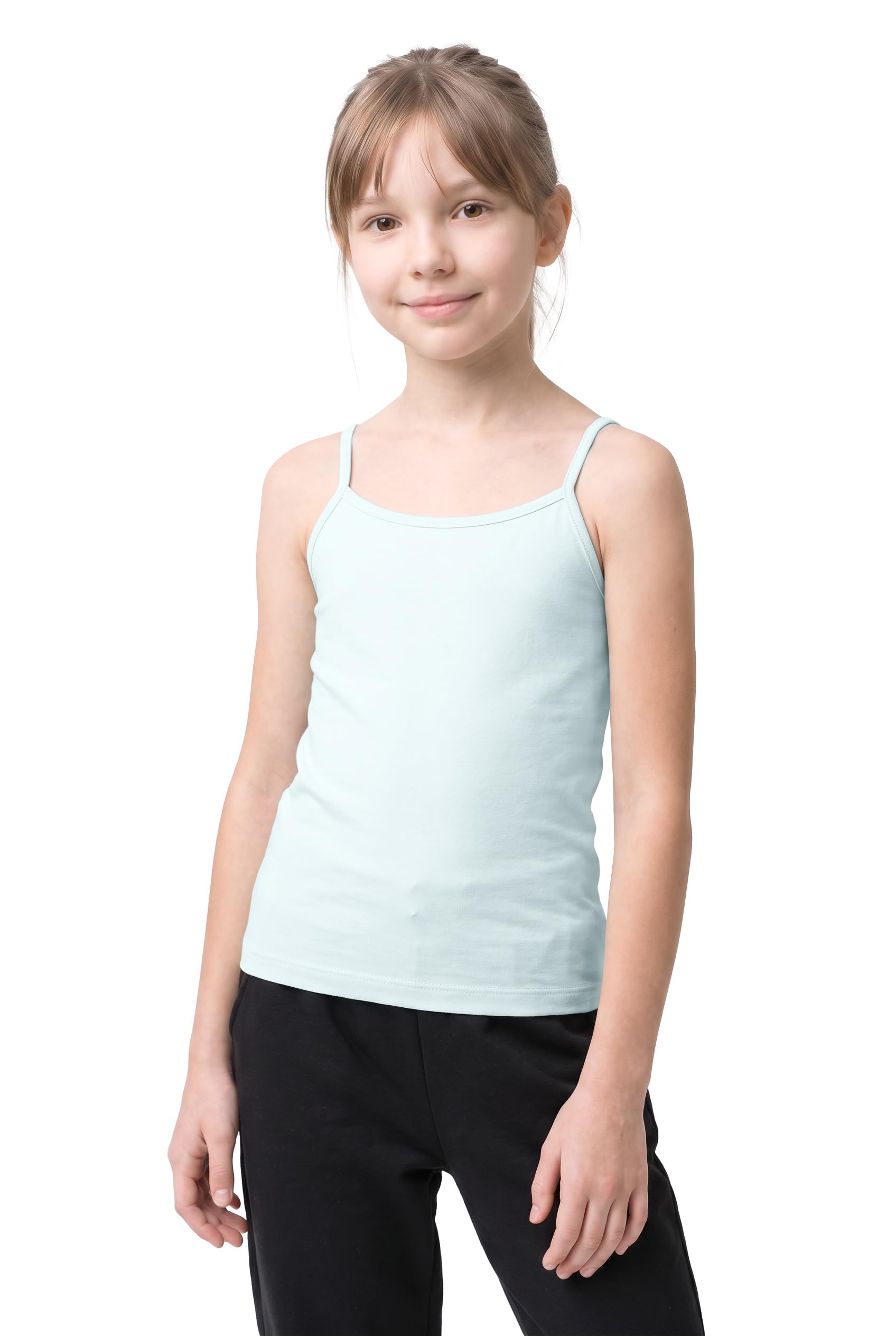Kurve Girl’s Sleeveless Tank Top – Stretch Undershirts Cami Camisole, UV Protective Fabric, Rated UPF 50+ (Made in USA)