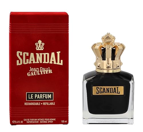 Jean Paul Gaultier Scandal Le Eau de Parfum Intense - Espray recargable para hombres, 3.4 onzas