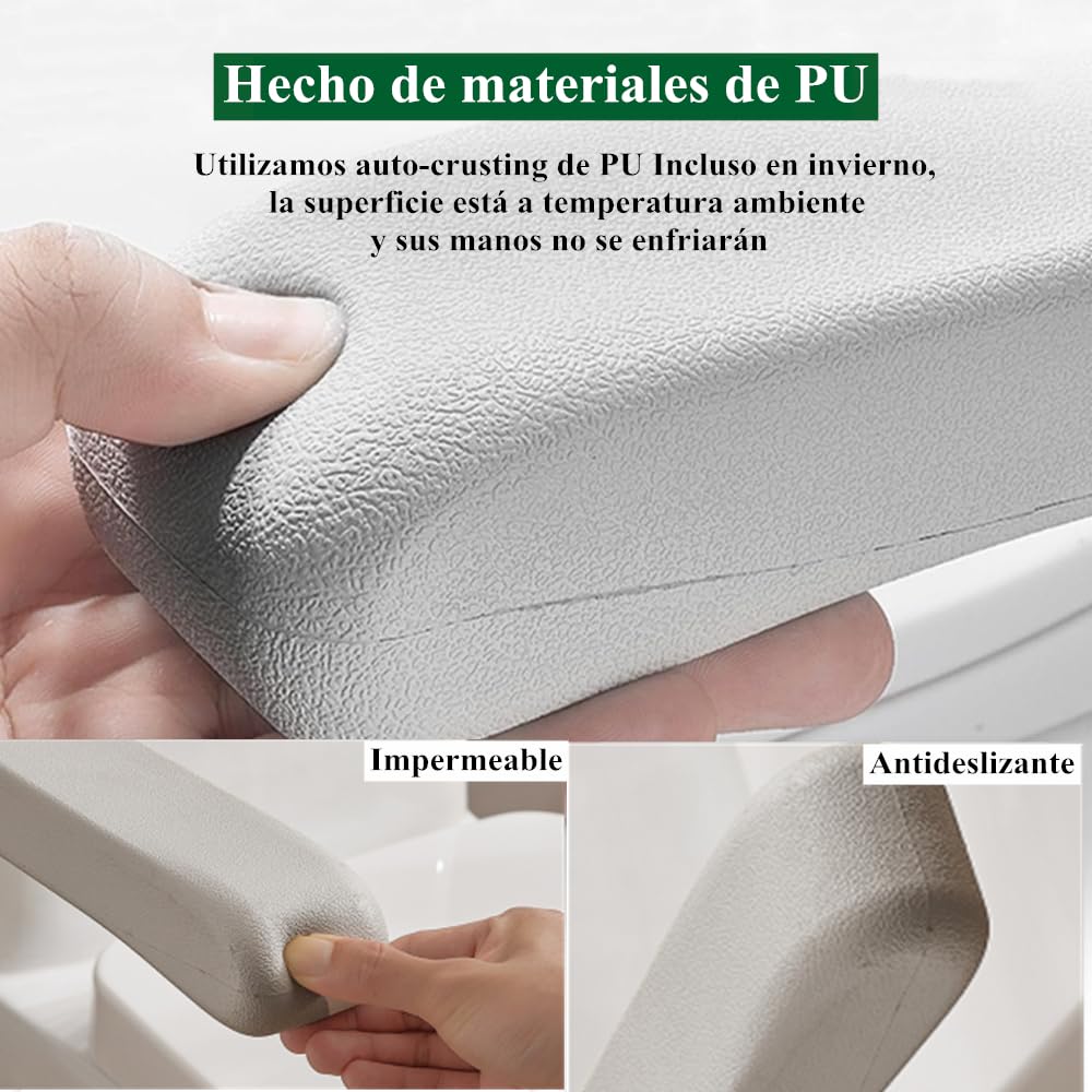 Huapa Barra de Apoyo para Inodoro Plegable y Abatible - WC Minusválidos, Seguridad Baño Sujeción Pared para Personas Mayores