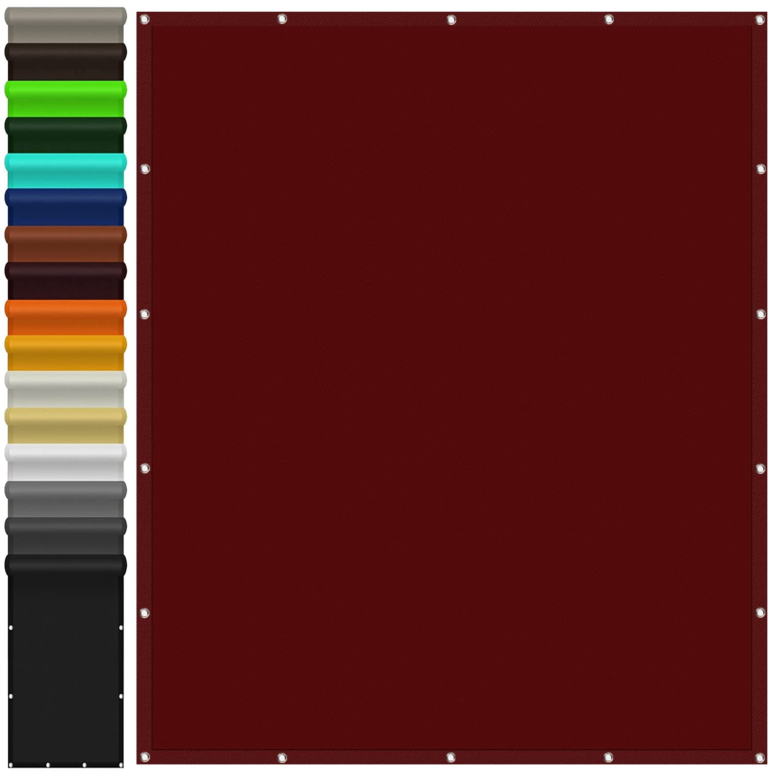 Auvent de jardin rectangulaire imperméable 1.7x1.8m pare-soleil vin rouge