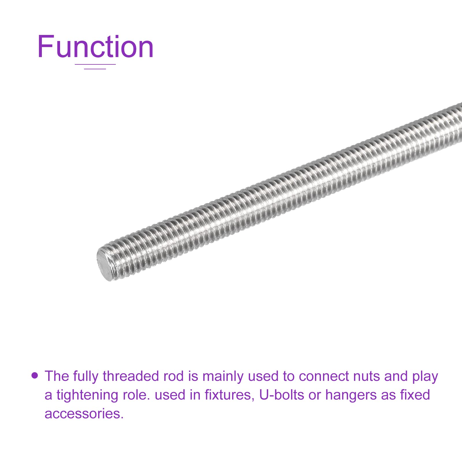 Asta Filettata M2 X 250mm QUARKZMAN - Acciaio Inox 304, Completamente Filettata - Foto 14