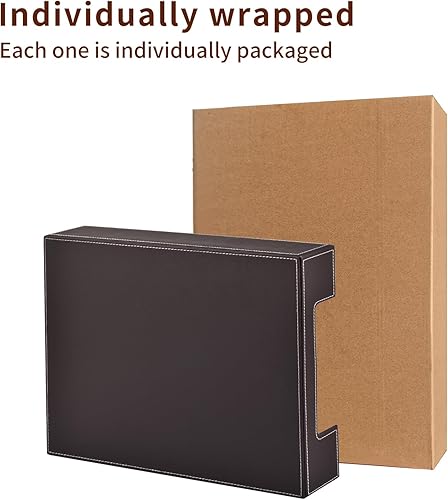 Miniatura 7 de Bandeja de cuero para cartas, organizador de escritorio de suministros de oficina para archivos de correo, revistas, joyas, cosméticos, soporte de