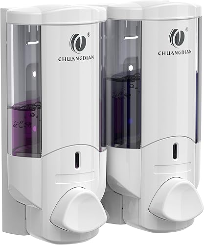 Dispensador de champú para pared, dispensador de jabón de manos ABS, dispensador de jabón de mano, loción plateada, dispensador de ducha, botellas