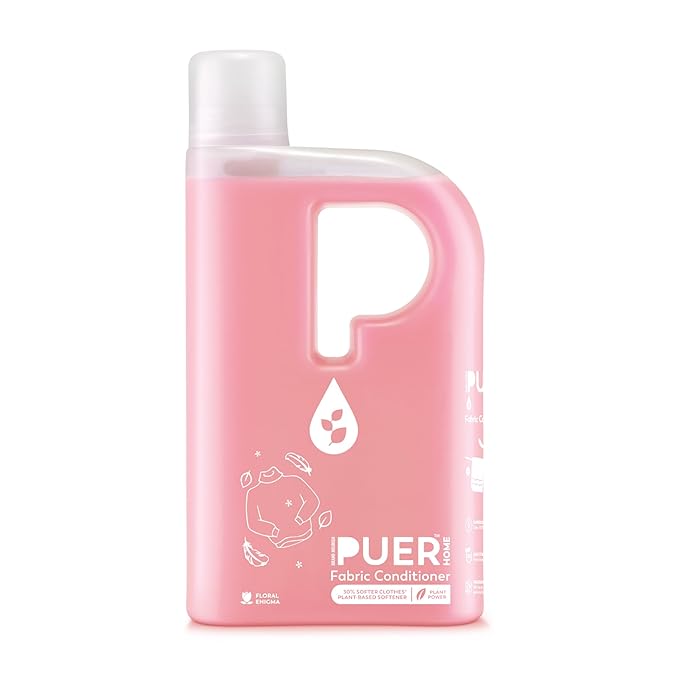 PUER Fabric Conditioner Floral Enigma 1000ml for Front & Top Load Washing Machine | Plant Based & Eco Friendly | Lint Free Softness with Long Lasting Fragrance