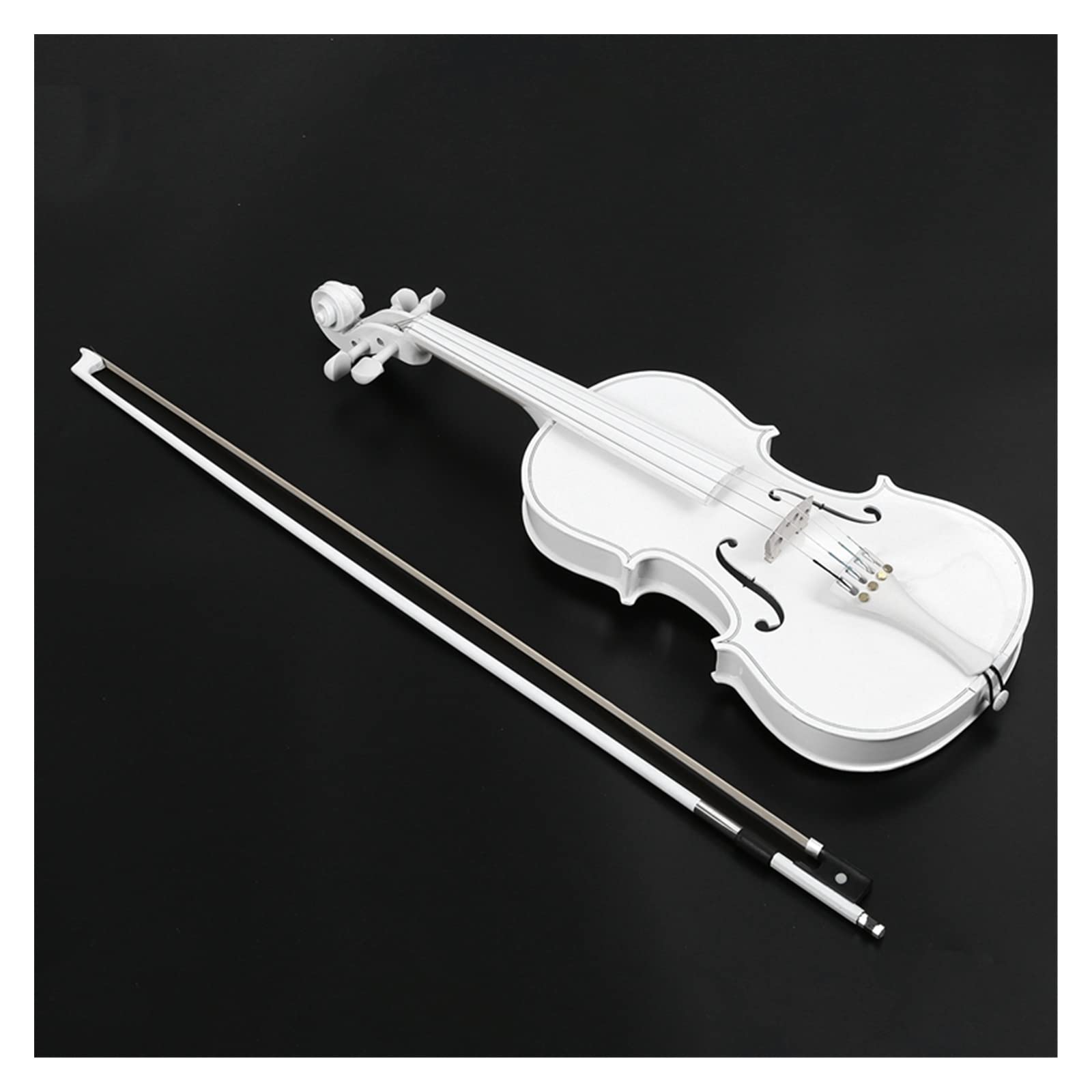 Violino per Studenti 4/4 Strumento Musicale per Violino A Grandezza Naturale Set Violino Bianco per Principianti per Bambini Violini per Studenti