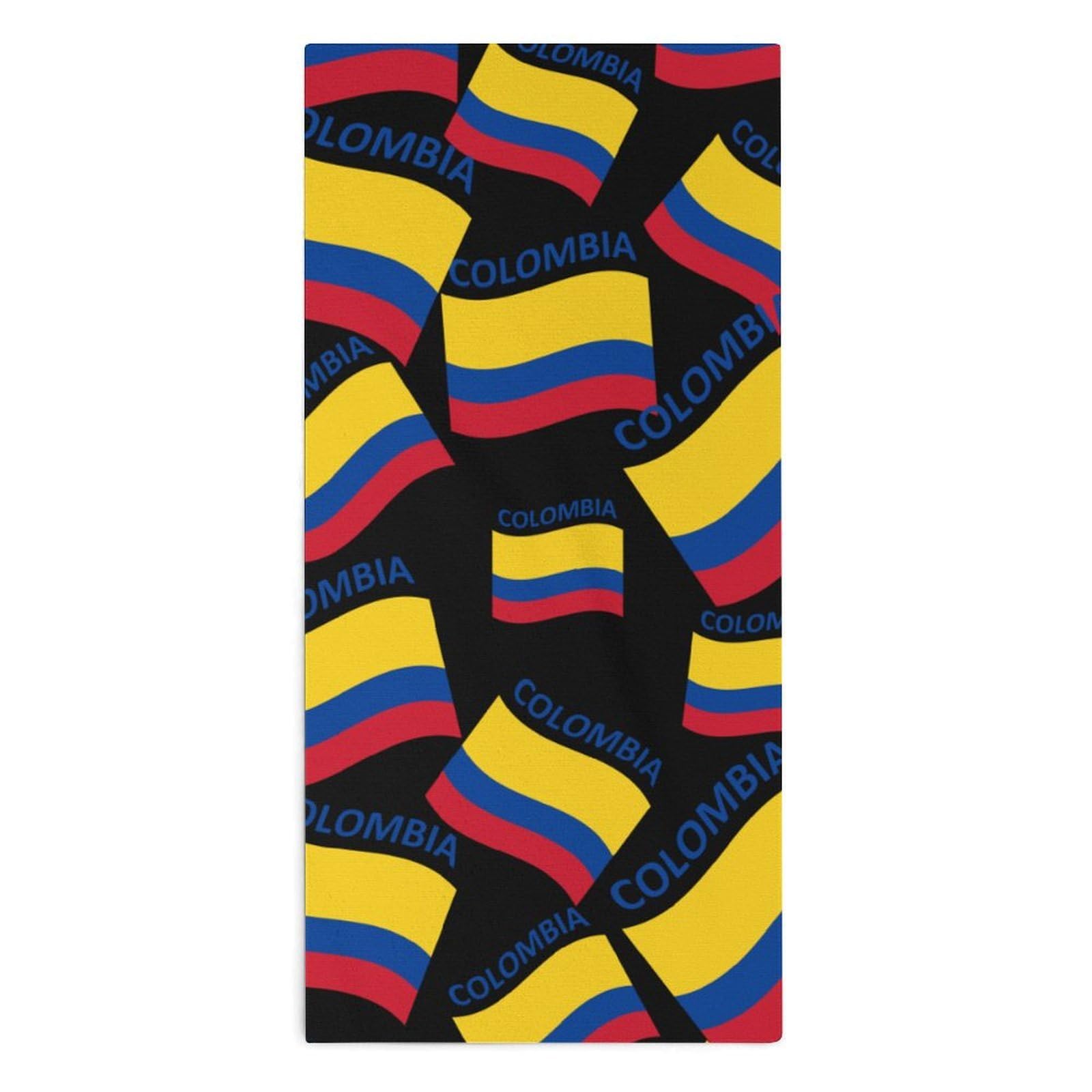 TXFBTRFSA Flag of Colombia Hand Towels for Adult Face Towel Bath Beach Swim Accessories