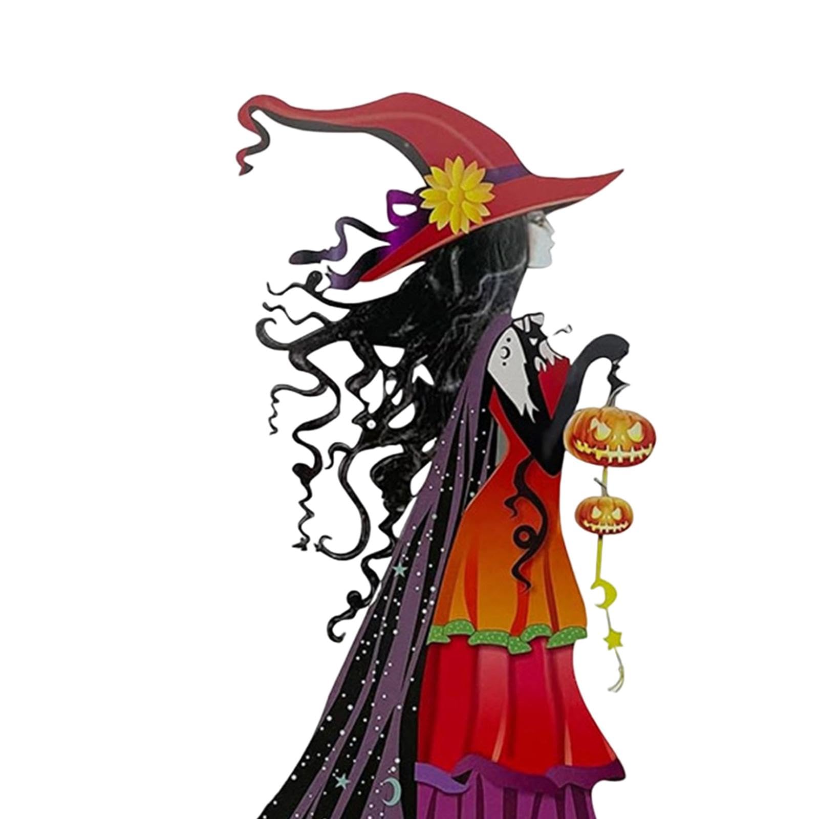 Merishopp Witch Sign Stake Home Decor Theme Yard Sign for Yard Lawn Holiday-image-24