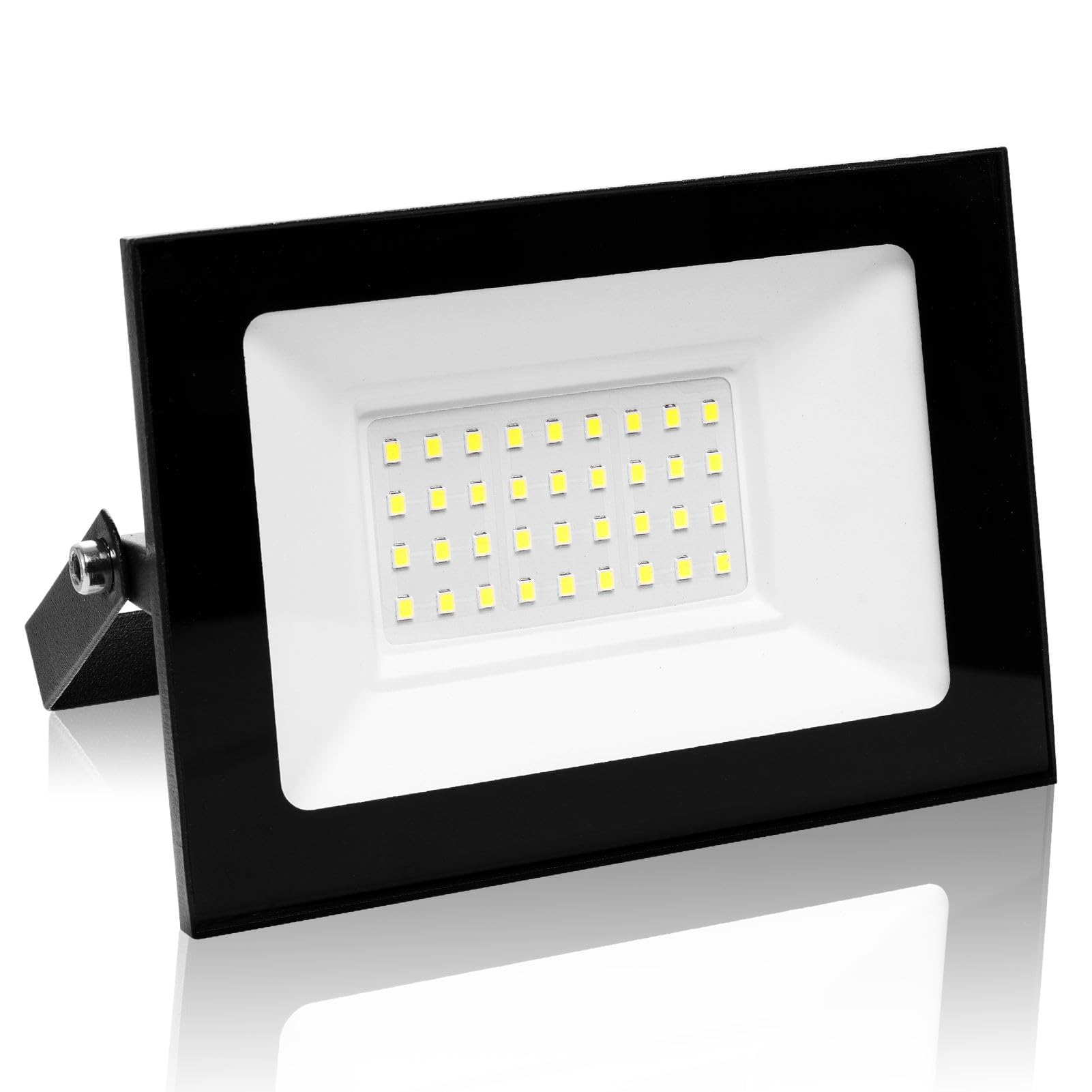 Bellanny 30W LED Flood Light Outdoor 3000LM Super Bright Outdoor Security Lights with Wide Lighting Angel, 3000K Warm White IP66 Waterproof Safety Light for Playground Yard Stadium Lawn Patio — image 1
