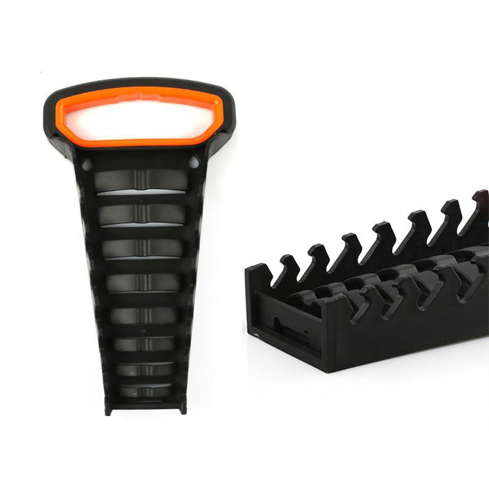 Multi Slot Ratcheting Wrench Organizers Rack Tool Holders Bracket with Handle Easy Access Wrench Pliers Keeper Tool Organizers Rack