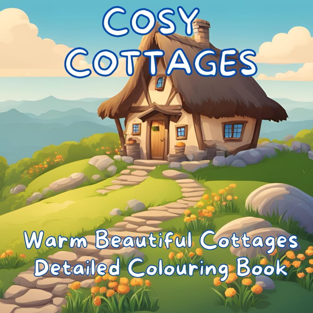Cosy Cottages Colouring Book - Detailed Coloring Book For Adults and Teens, For Relaxation and Stress Relief. Stunning Drawings Adult Colouring Book