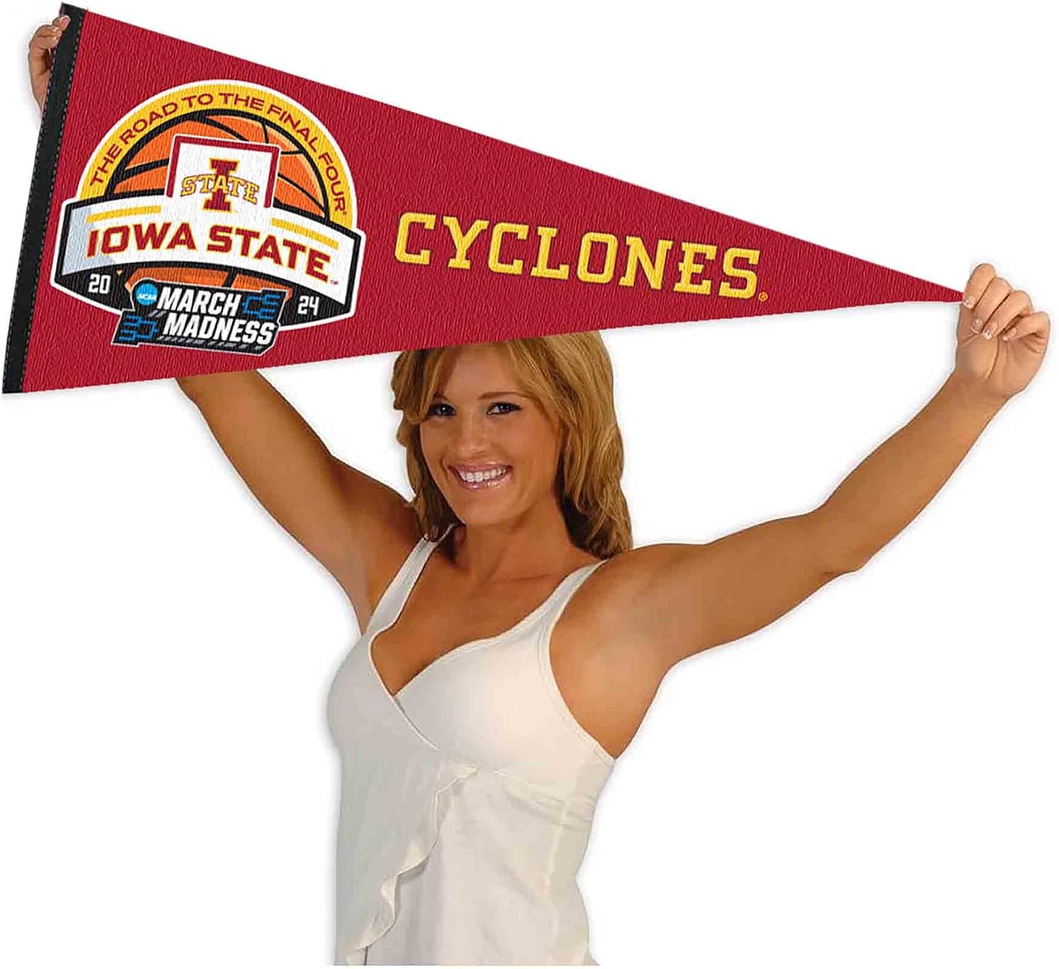 Iowa State University 2024 March Basketball Madness Pennant Banner Flag