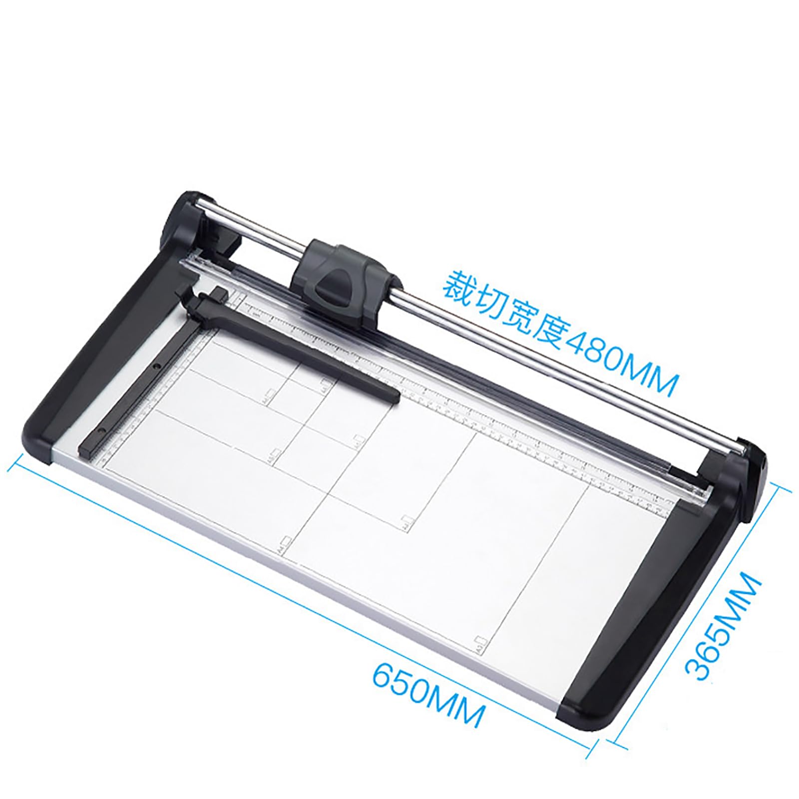 Taglierina per carta resistente, taglierina industriale a ghigliottina per A2/A3/A4, letto di taglio di precisione per stampe, scuole e studi, grande formato, lunghezza di taglio 400 mm
