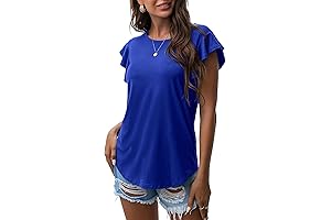 Short Sleeve Summer Tops with Ruffle Sleeves 2023