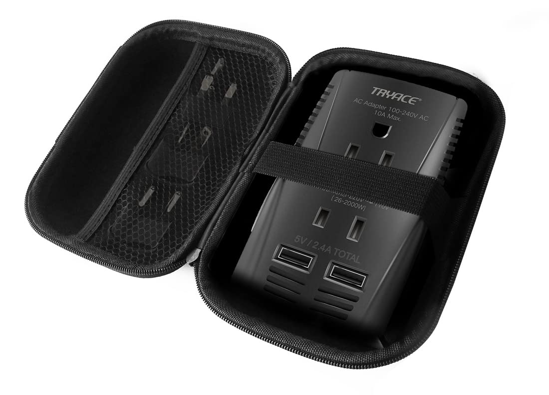 Hard Case Compatible for TryAce 2000W 220V to 110V Voltage Converter Step Down Voltage