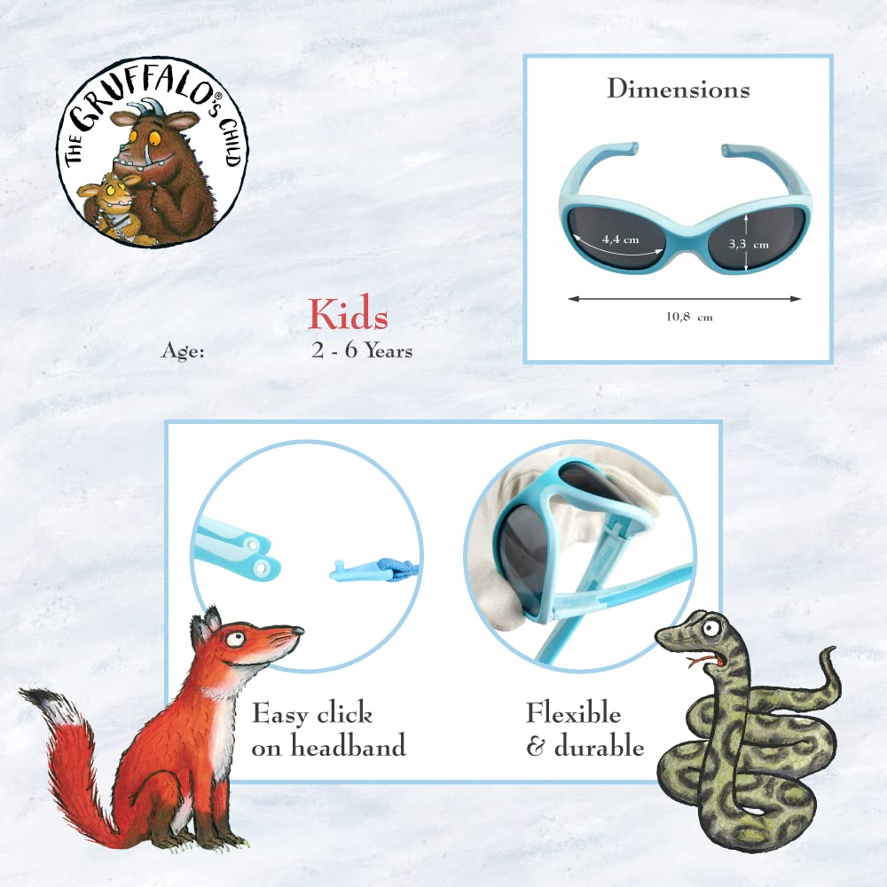 ActiveSol Grüffelo Premium okulary przeciwsłoneczne dla dzieci | soczewki High-Tech: 100% ochrona przed promieniowaniem UV, polaryzacja, efekt lotosu | niezniszczalne okulary ze specjalnej gumy | 22 g | dla chłopców i dziewczynek od 2-6 lat, Mikołaj na no