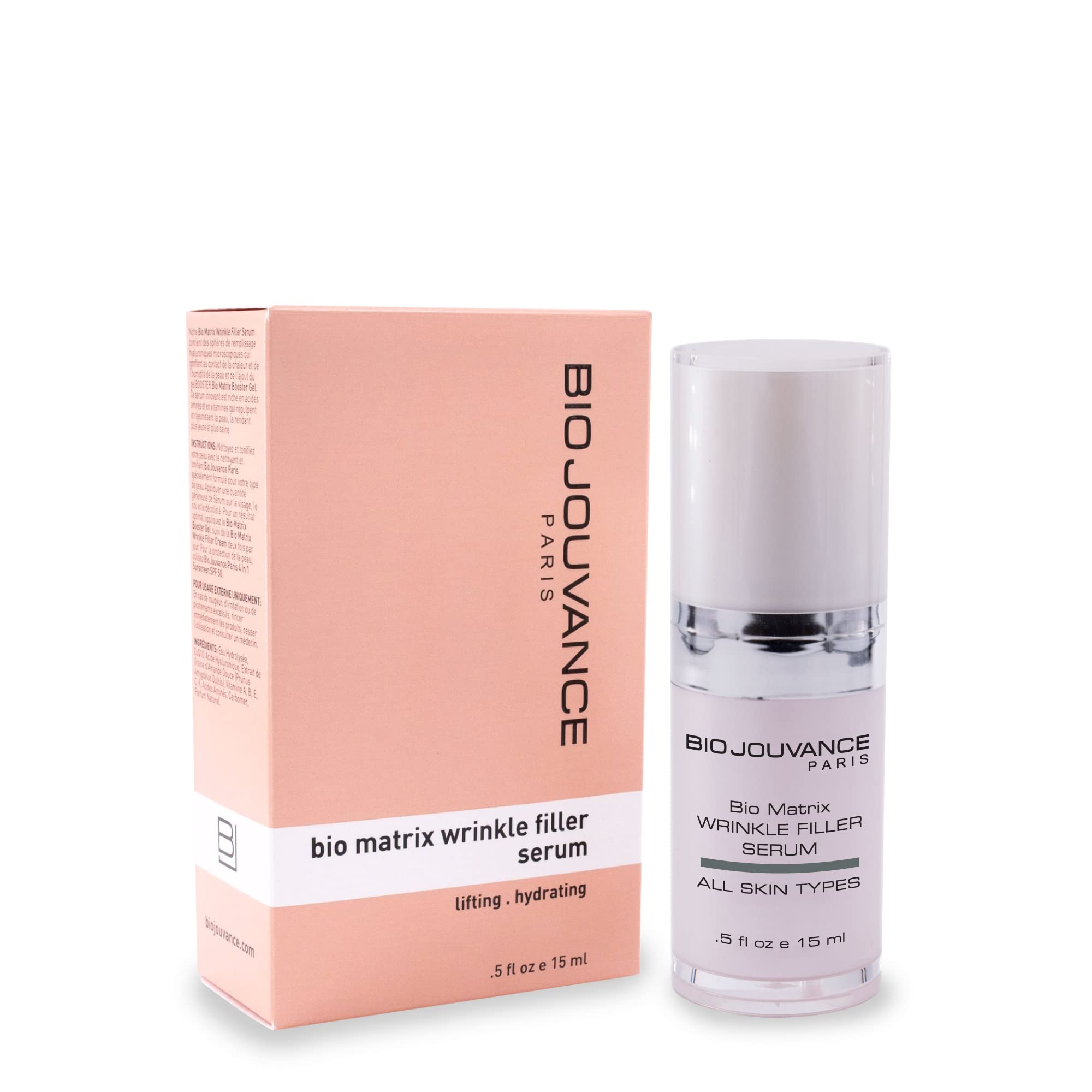 Bio Matrix Wrinkle Filler Serum 0.5oz / 15ml - Lifting | Hydrating | Promote a Plumping Effect | Anti-Aging | Daily Facial Skin Care Treatment Regimen | Made in France