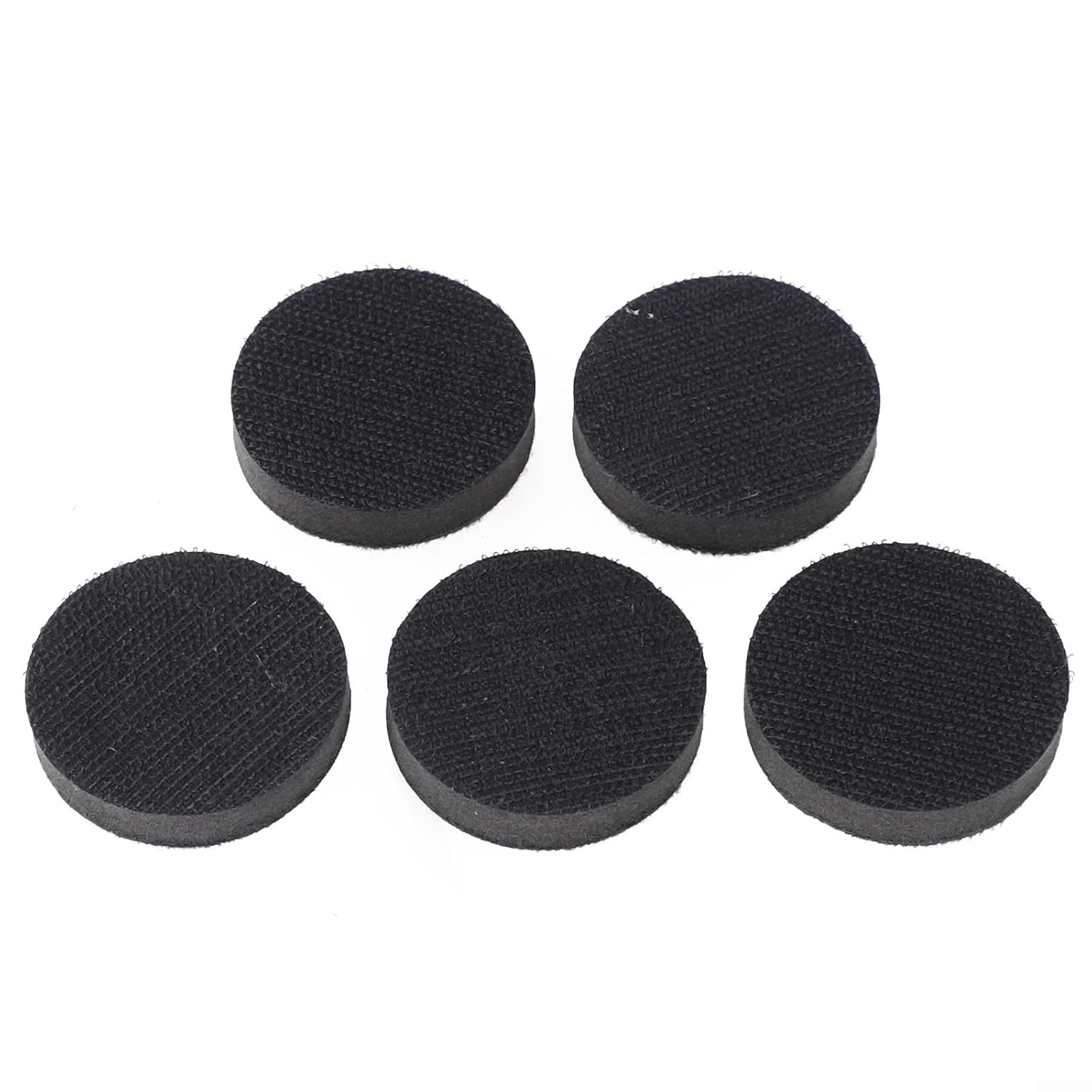 5pcs Density Interface Pad Sponge Buffer Backing Sanding Discs, 50mm/75mm Polishing Reduces Vibration Orbital Sander Black White(5pcs 50mm)