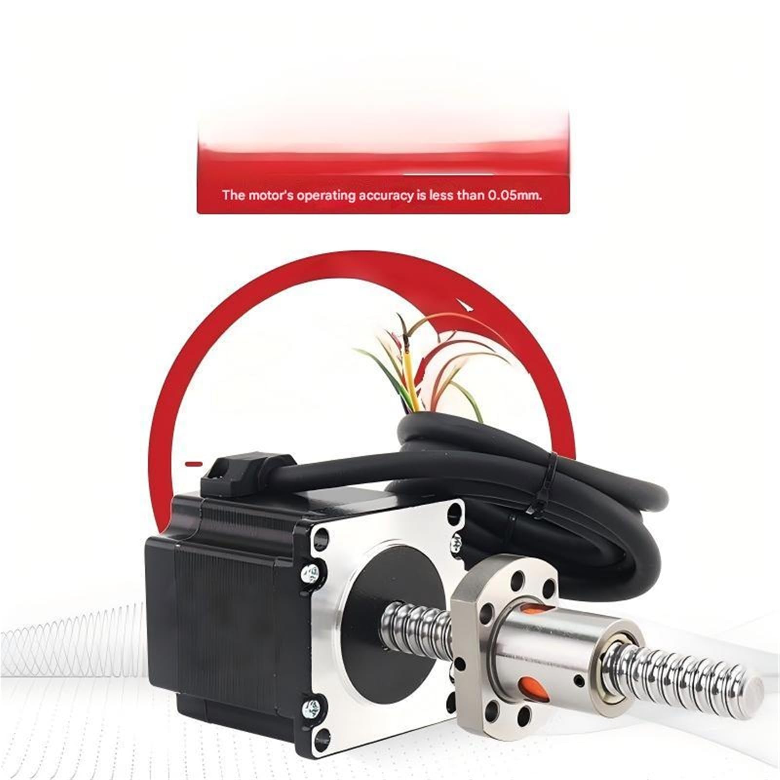 Motor paso a NEMA 8 L 150MM con husillo de bolas 0401 for impresora 3D CNC motor(Height 34mm Lead screw 0401)