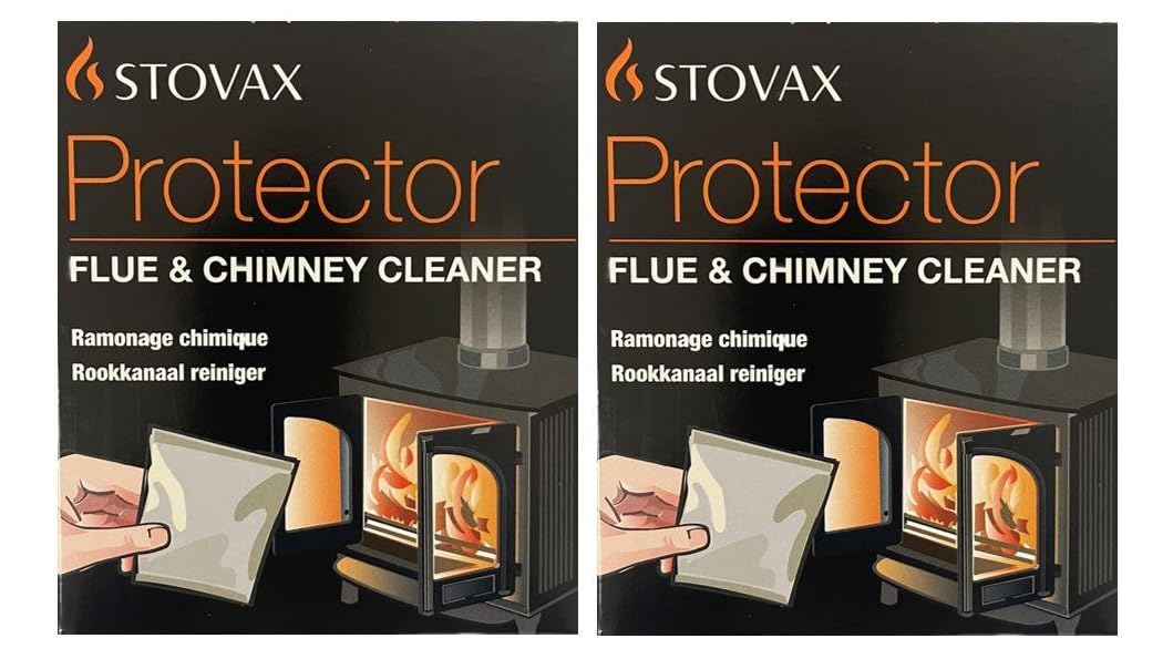 Stovax Protector Flue and Chimney Cleaner 14 x 40g Sachets Limits Tar Build Up Reduces Risk of Chimney Fires (2)