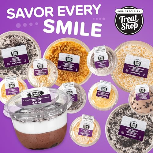 Our Specialty Chocolate Snacks Parfait Cup with Whipped Topping, Single Serve Dessert, 4.5 oz