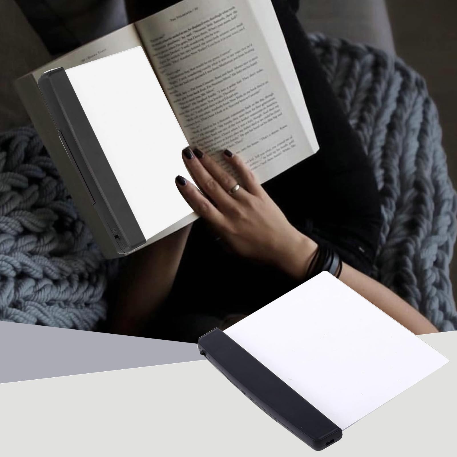 Lampka do czytania książek LED - Lampka z klipsem do ochrony oczu dla książek, tabletów, laptopów | Regulowana jasność i elastyczna szyjka, ładowanazasilany bateryjnie do spania, podróży lub nauki