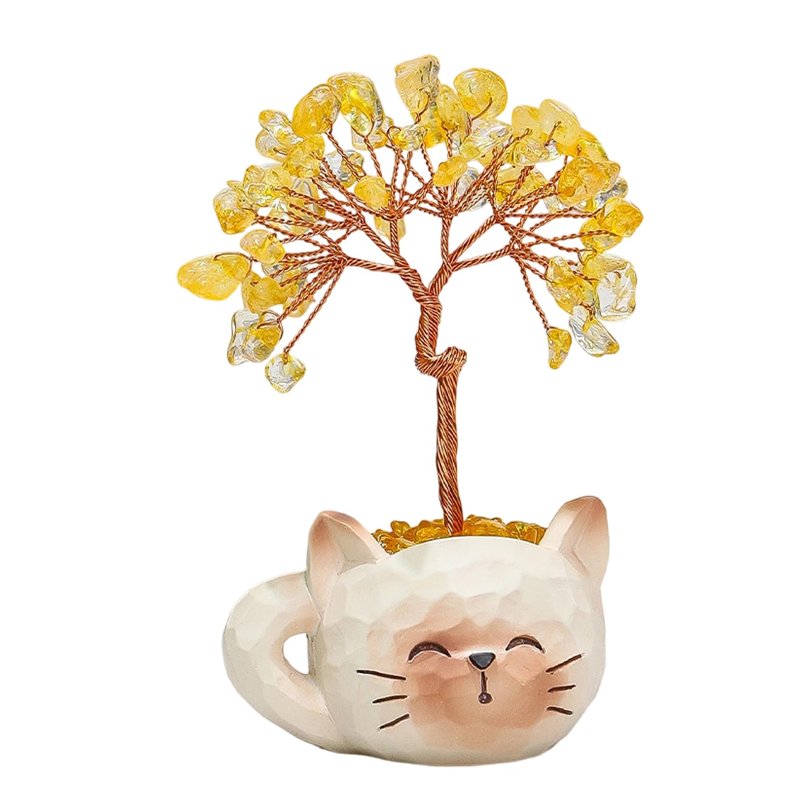 Oxxggkao Crystal Tree with Cartoon Bonsais Quartzs Crystal Money Tree Bonsais Feng Shuis Decors Housewarmings Present Home Decors Feng Shuis Decoration