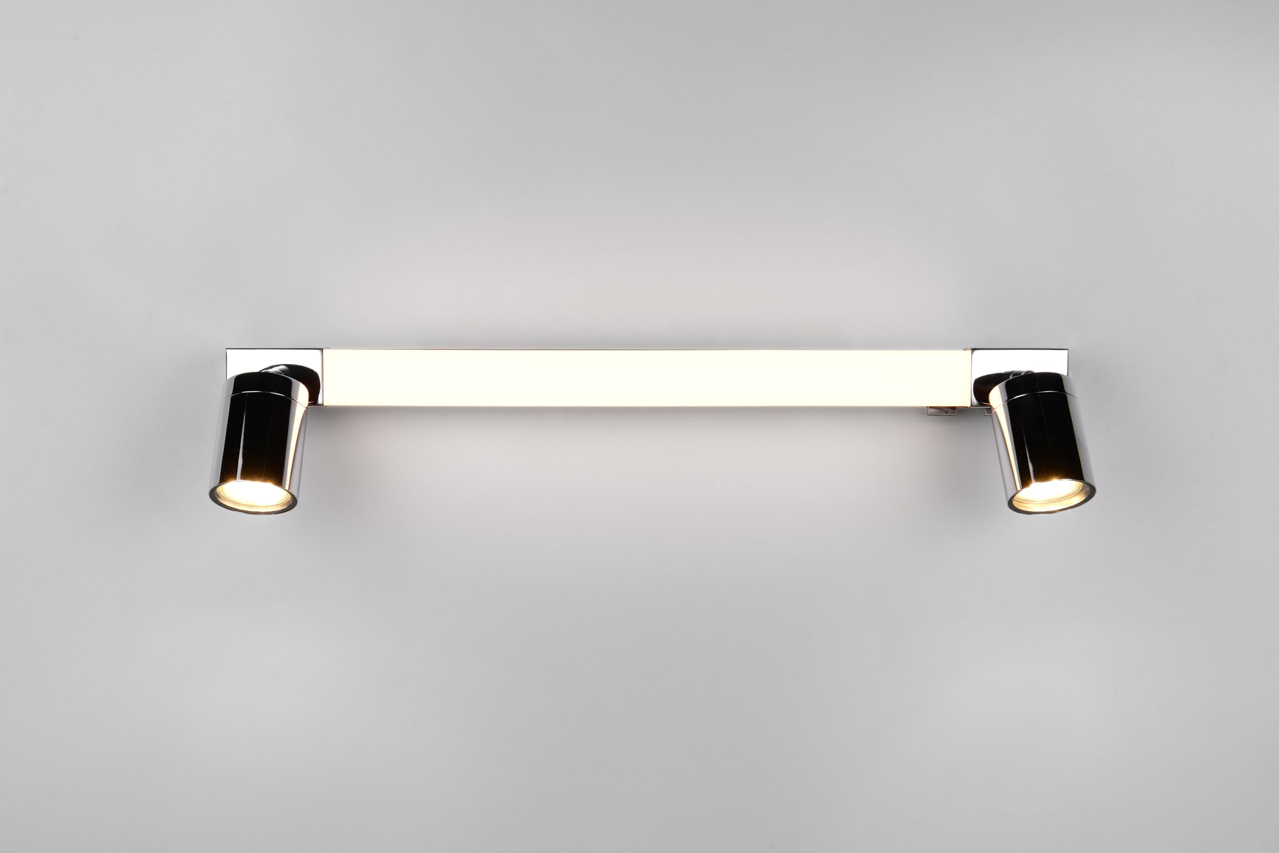 Trio Leuchten Aplique de baño LED ENRICO 281470306, metal cromado, 6,5 vatios LED, excl. 2x GU10, color de luz ajustable