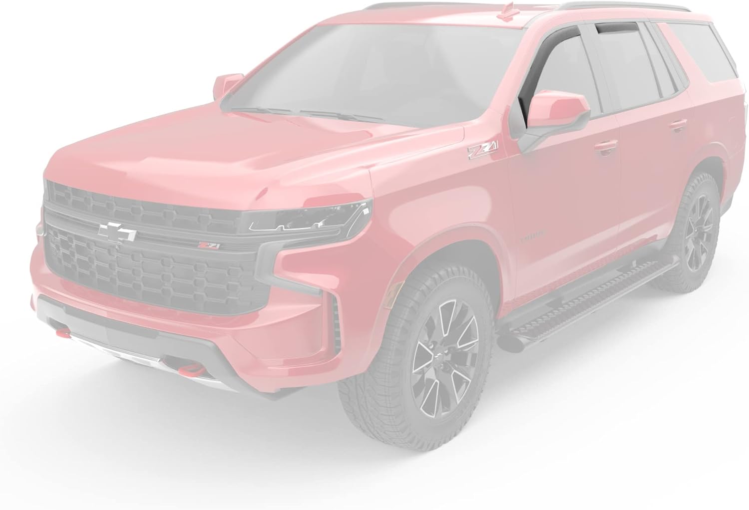 EGR 571885 in-Channel Window Visors Front and Rear Set, Matte Black Finish, Compatible with Chevrolet, GMC Tahoe, Yukon SUV Models