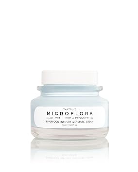 Murmure Microflora Blue Tea Moisturizer - Daily Face Cream/Hydrating & Plumping | Barrier Repair - Pre & Probiotics + Hyaluronic Acid - All Skin Types, Sensitive Skin 1.69 oz