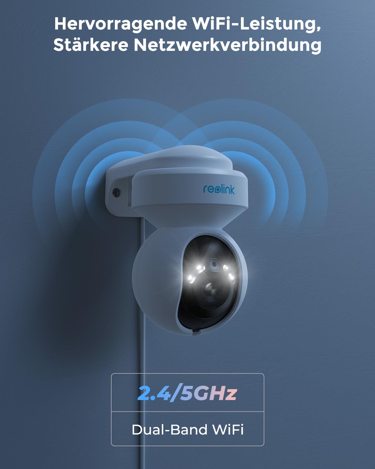 Reolink 5MP PTZ Überwachungskamera Aussen,3X Optischer Zoom, 2,4/5GHz WLAN Kamera Outdoor mit Personen-/Fahrzeugerkennung, Automatischer Verfolgung, 2-Wege-Audio, E1 Outdoor (Generalüberholt)