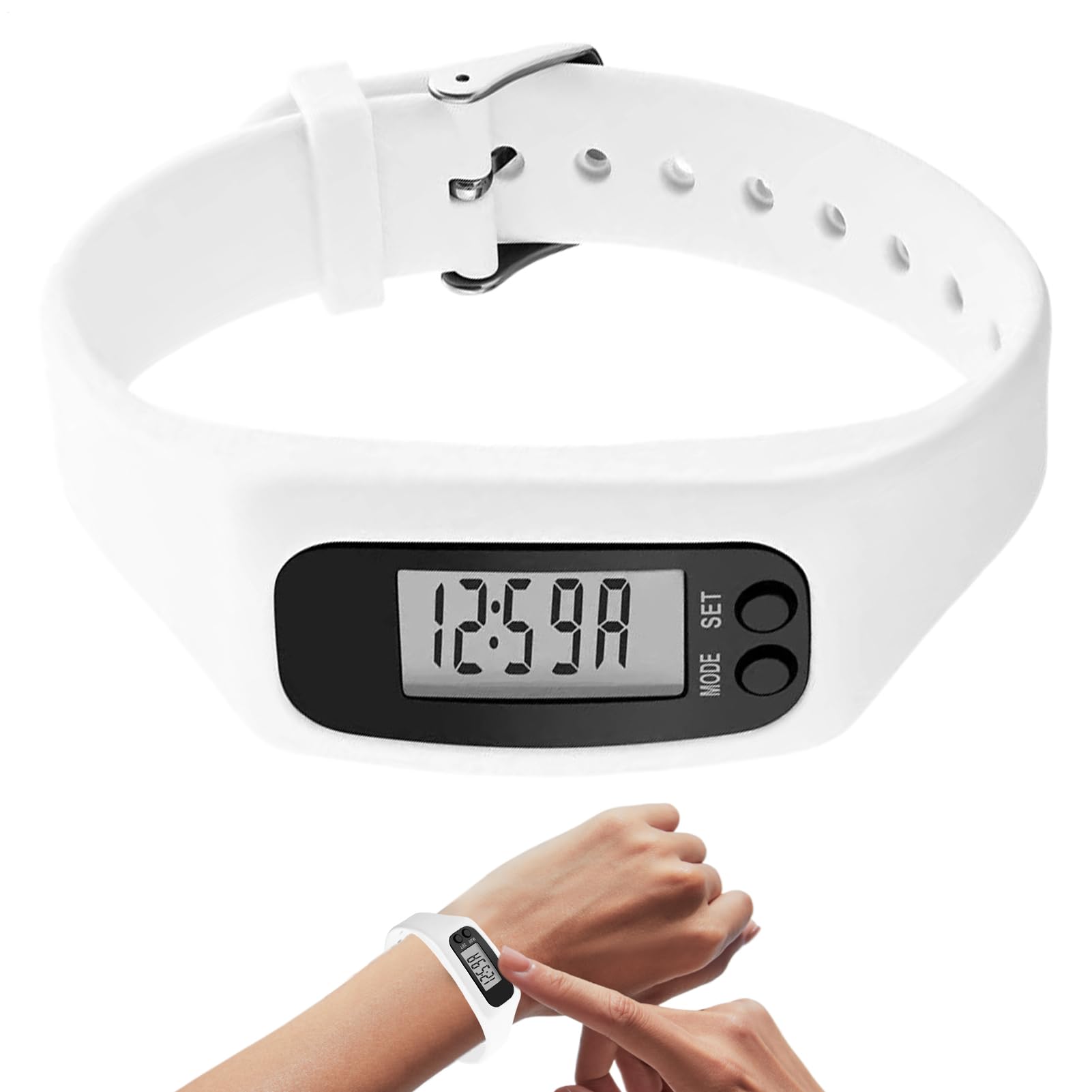 Step Counter Watch - Portable LCD Pedometer with Calorie and Distance for Walking, Travel, Gym Workouts, Ideal for Men, Seniors, and Fitness Enthusiasts the Go