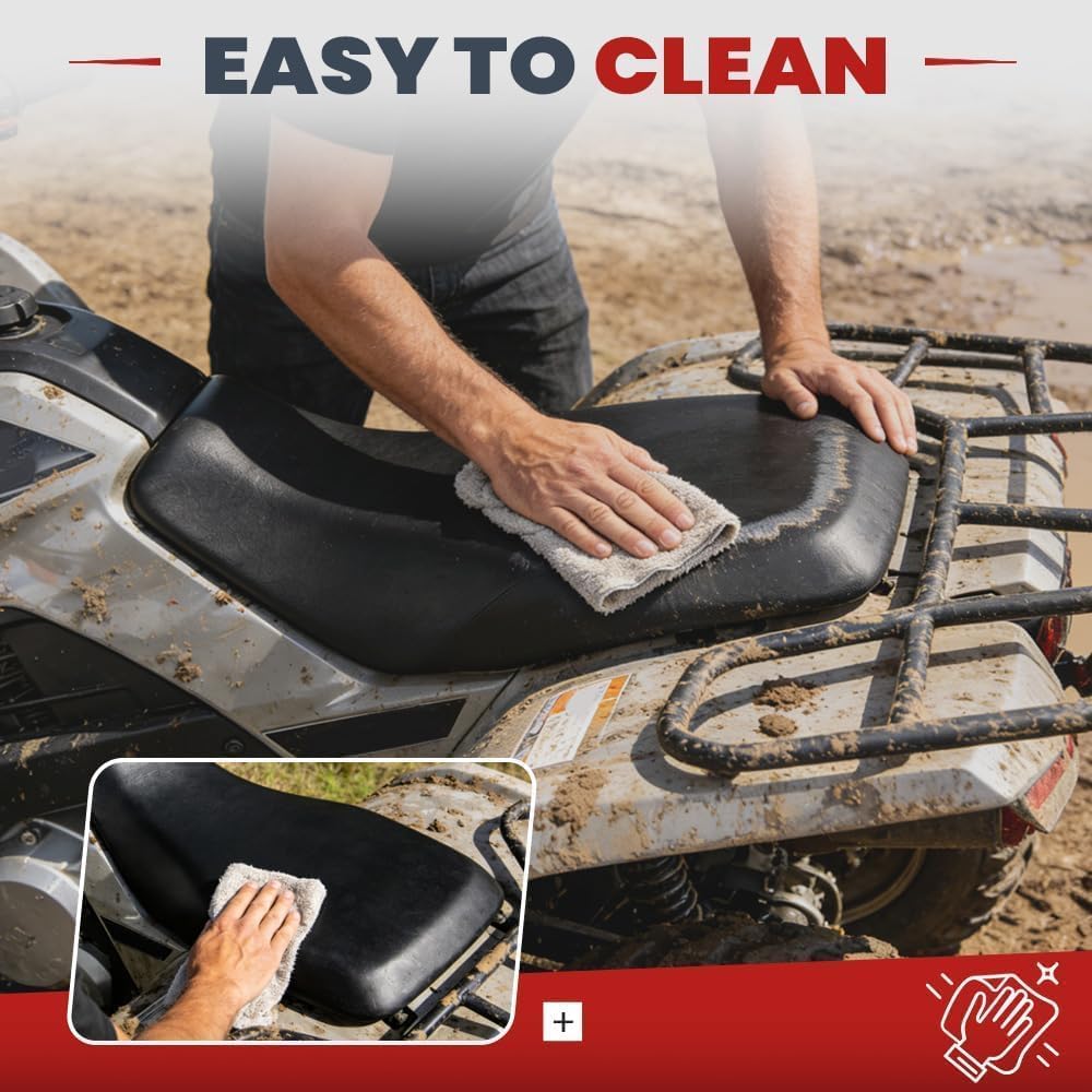 HECASA Complete Seat Compatible with 2005-2013 Kawasaki Brute Force 650 750 4x4i Replacement Seat Saddle Black