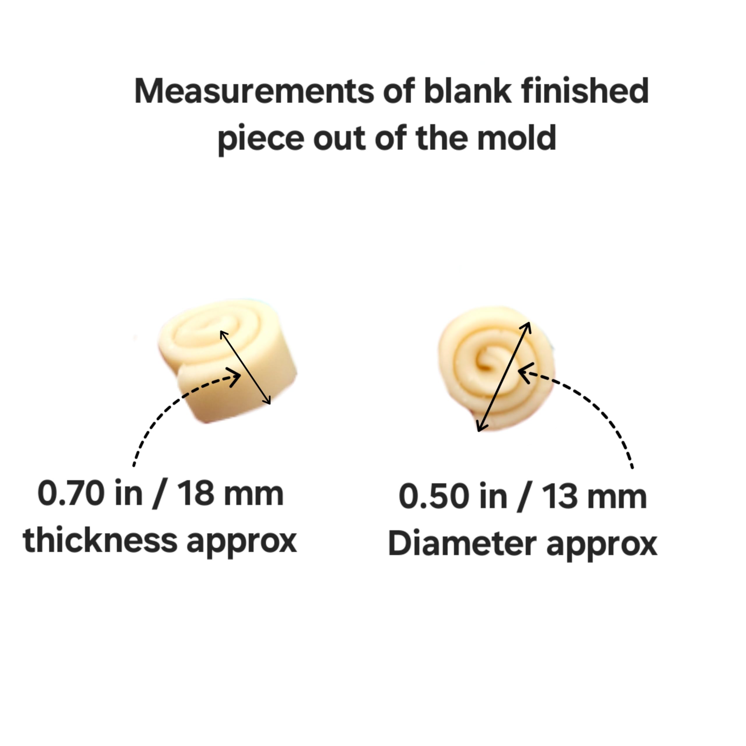 Miniatures Cinnamon rolls mold - Mini embeds cinnamon rolls silicone mold Toppings for candles, jewelry, mini fake food NC001