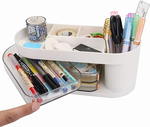 Miniatura 2 de PurpleWillow Organizador de almacenamiento de escritorio, caja de almacenamiento de oficina, soporte de caja de tarjetas para lápices, organizador