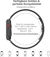 Rozsdamentes Acél Fémszíj Apple Watch Órához - Állítható Unisex Csuklópánt iWatch Series 1-9, SE, Ultra Modellekhez (38-49mm) 5