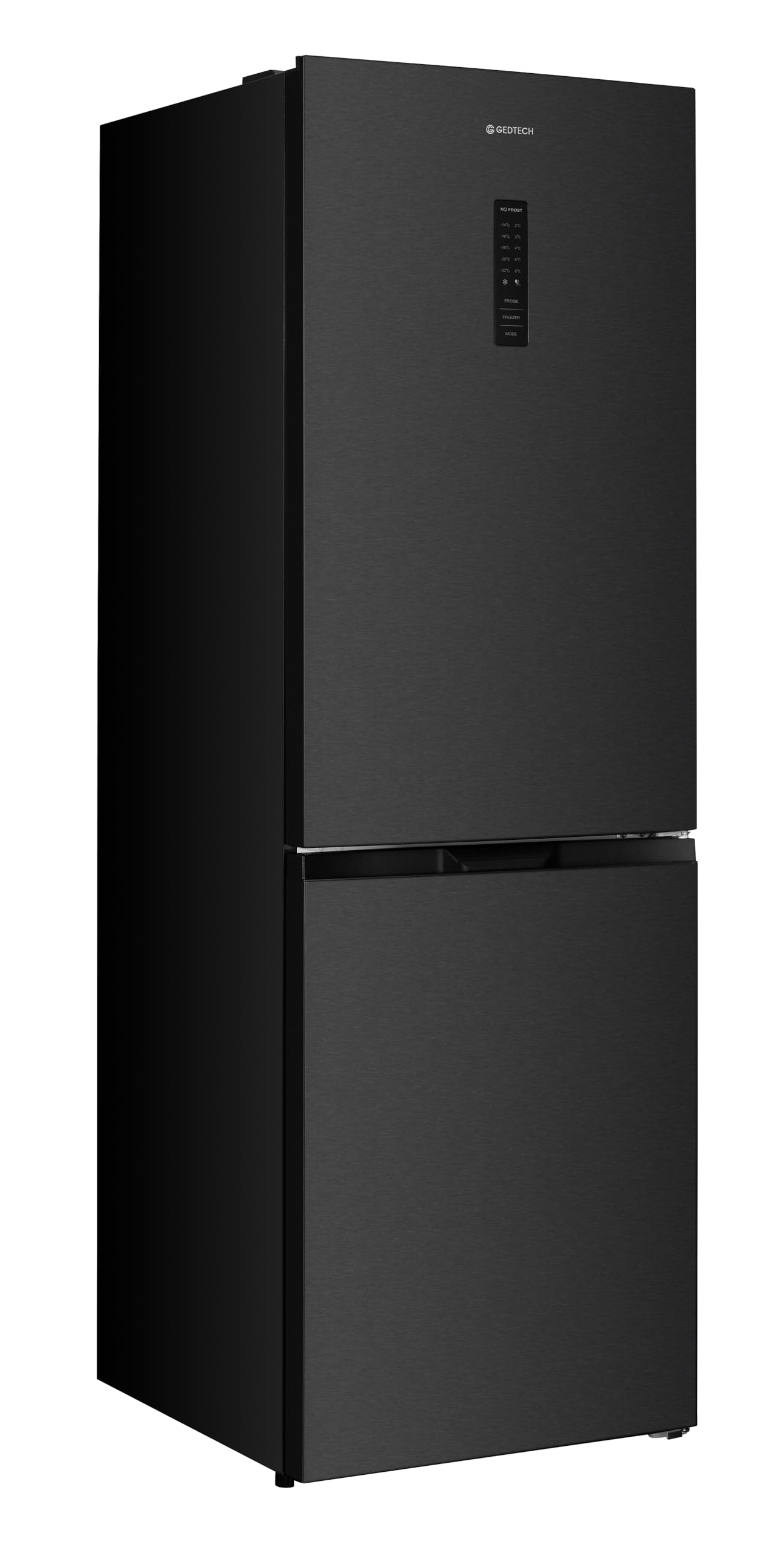 GEDTECH Réfrigérateur combiné congélateur bas 323L GCB323NFDX - No Frost - Dark inox
