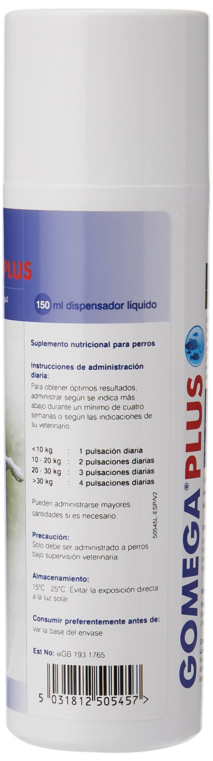 VETPLUS LABORATORIOS S.L 907-7614 Gomega 150 ml Vetplus