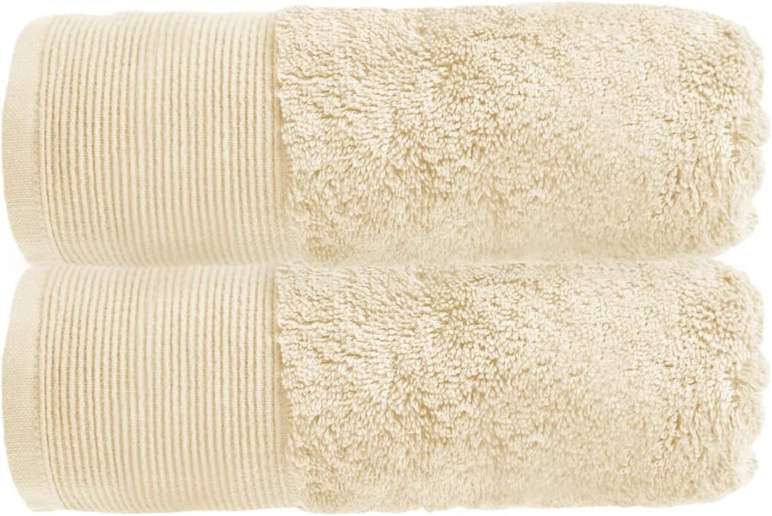 Amazon Basics Quick Dry Hand Towel Set, 2Pack, Petal Pink, 90 cm x 50