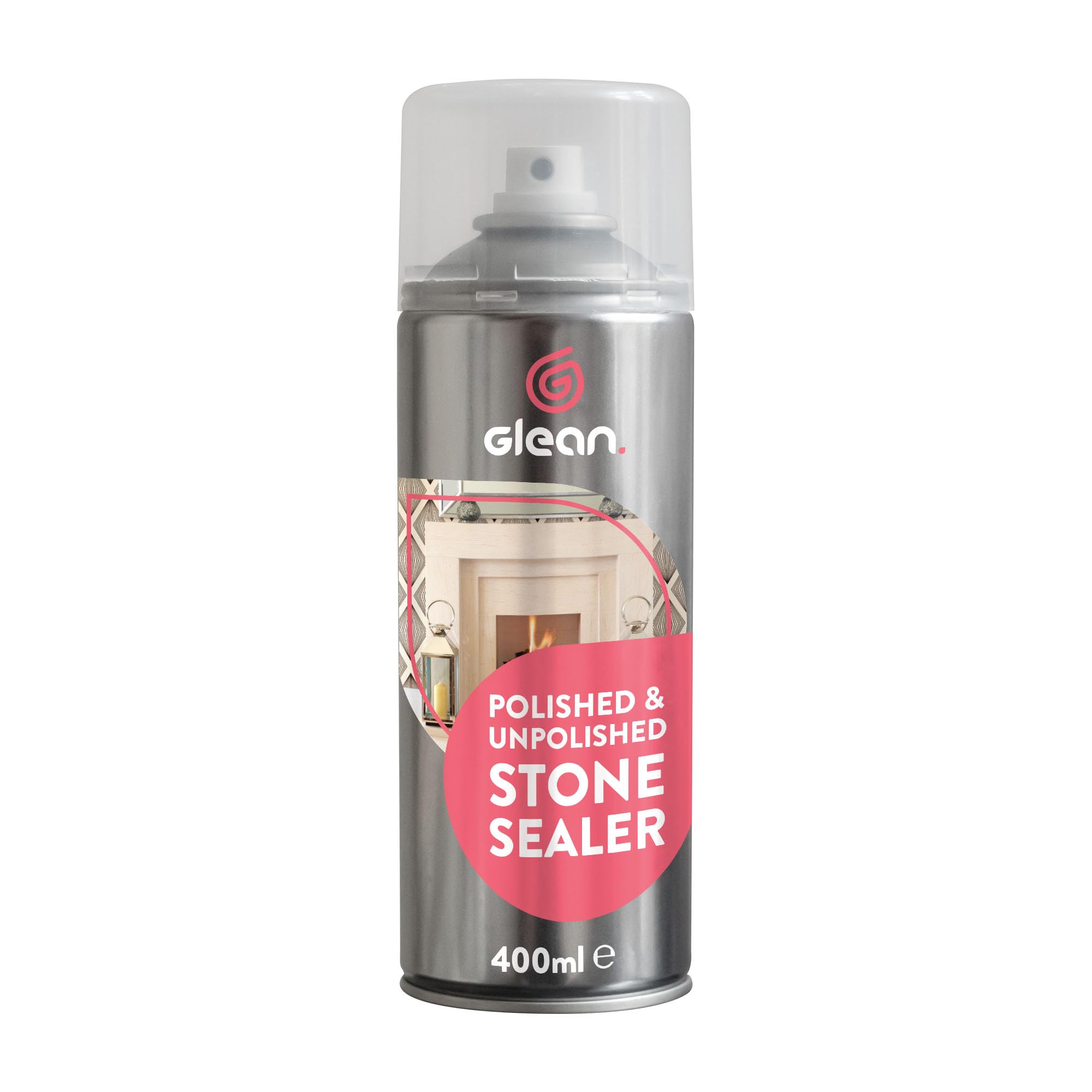 GLEAN Stone Sealer Spray | 400ml | Natural & Manmade Sealer For Marble, Granite, Limestone, Slate, Quartz | Waterproof Patio Sealant | Block Paving Sealant | Easy Stone Spray Paint.