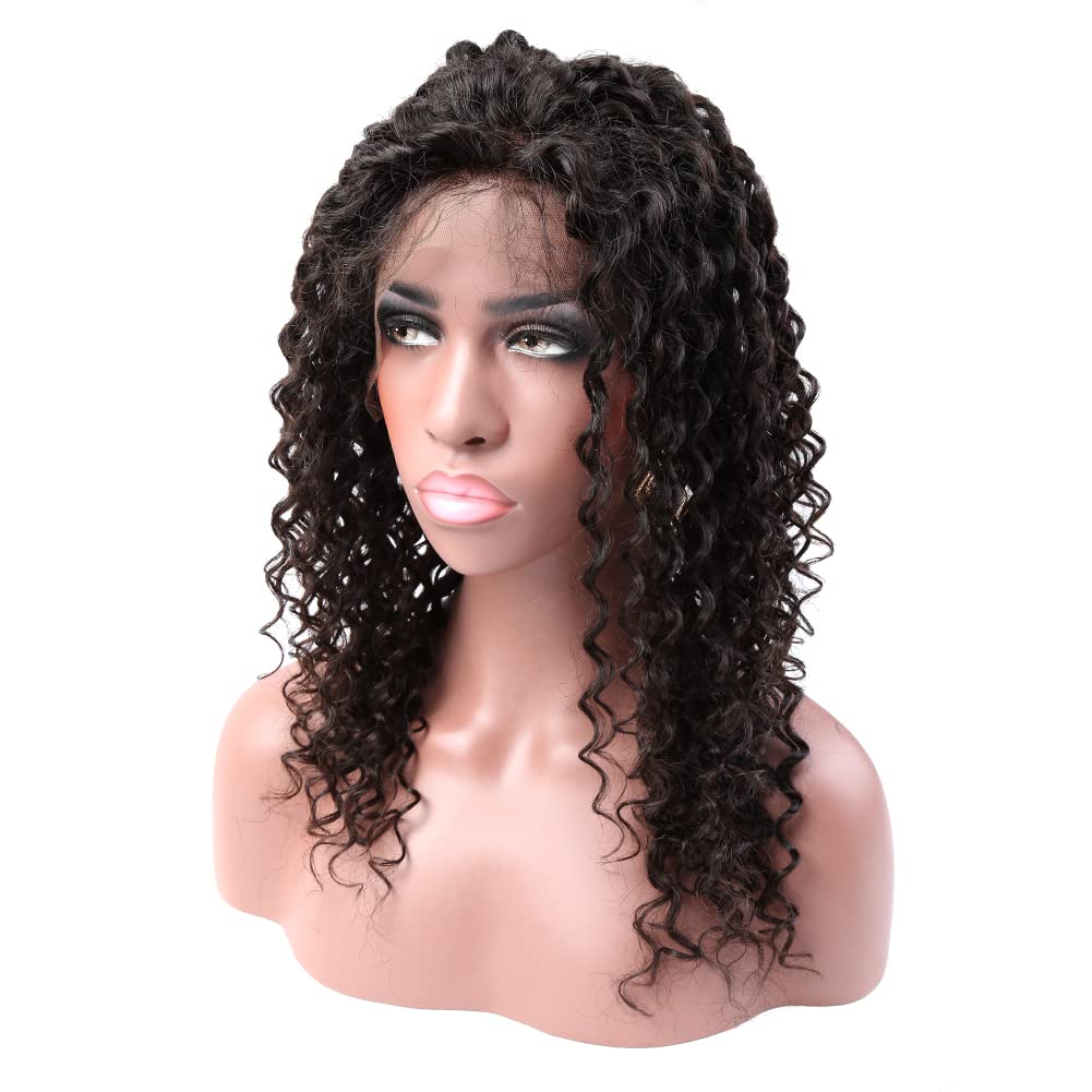 360 Lace Frontal Closure with Baby Hair Ear to Ear Free Part Brazilian Virgin Human Hair Curly Wave Human Hair Frontal for Black Women