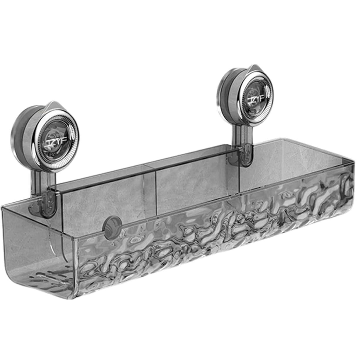 BOBOZHONG Suction Cup Storage Rack, Shower Caddy, Bathroom Storage Shelf, No-Drill Wall Mounted, Grey