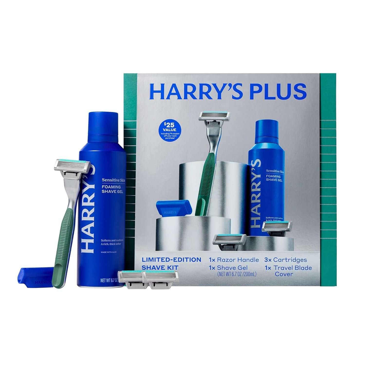 Harry's Plus Shave Gift Set for Men - Limited Edition Shave Kit for Men