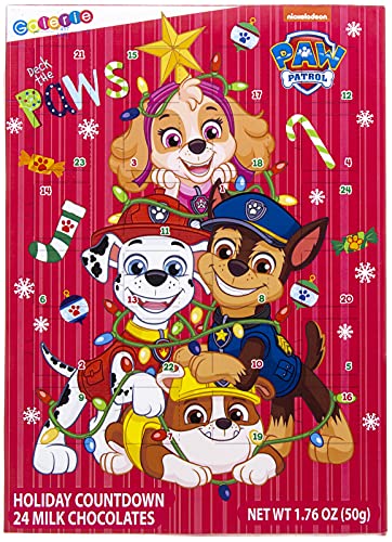 Paw Patrol Christmas Countdown Calendar with Milk Chocolate